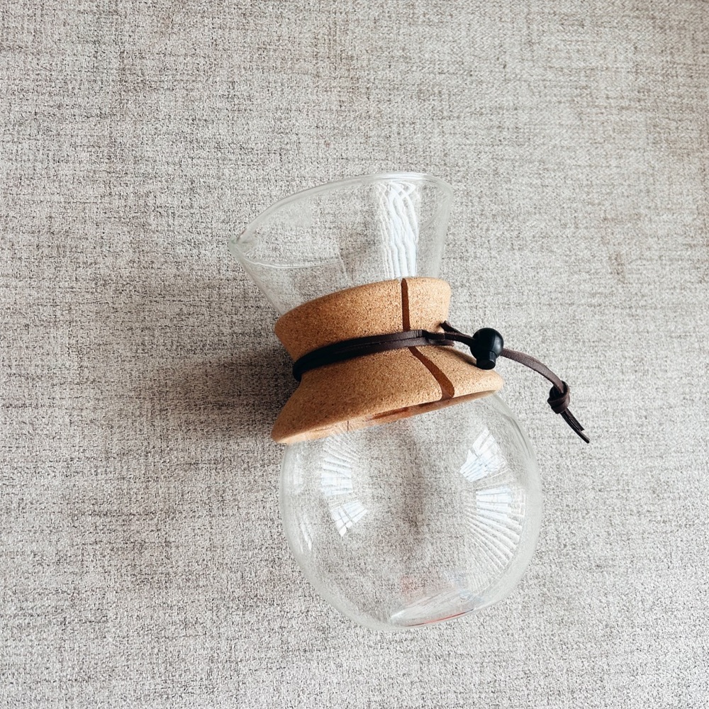 Glass Coffee Carafe with Cork Collar
